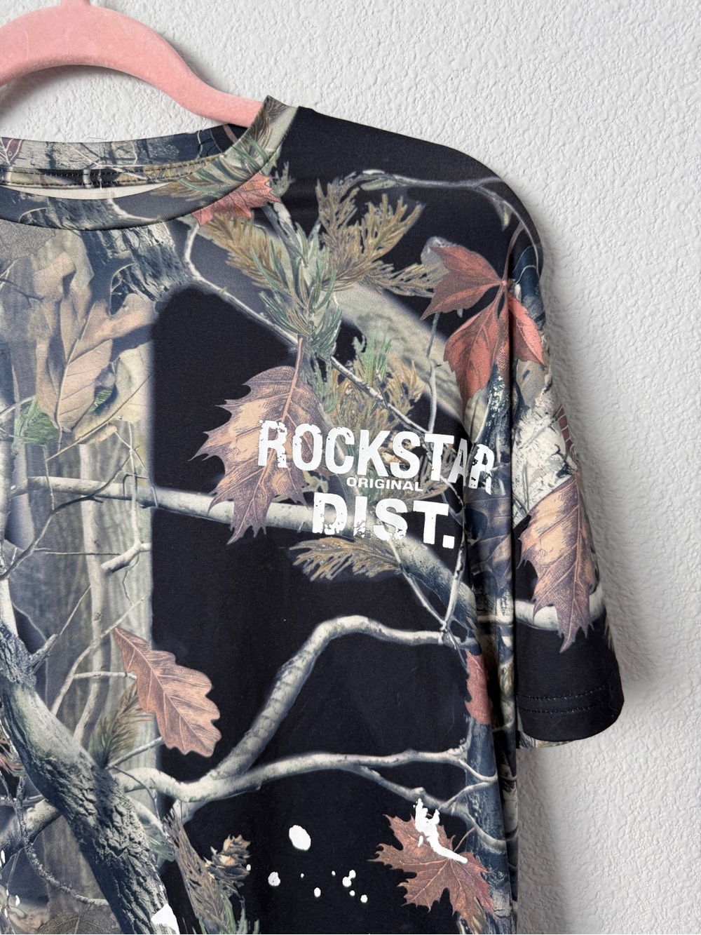Rockstar Dist. Men's Short Sleeve Camo Tee - Black/Green/Brown - Picture 2 of 4